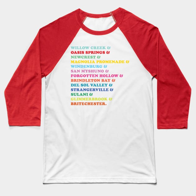 TS4 Towns Baseball T-Shirt by gnomeapple